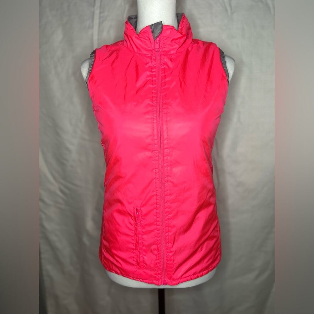 Layer 8 Girl’s Reversible Puffer Vest XL Gray Pink